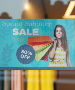 Perforated Window Signs or One Way Vision Signs