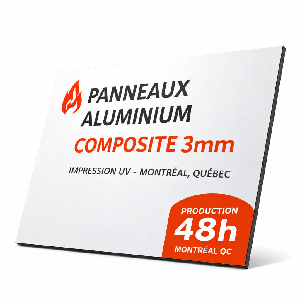 Panneau aluminium composite 3mm impression UV Montréal Québec