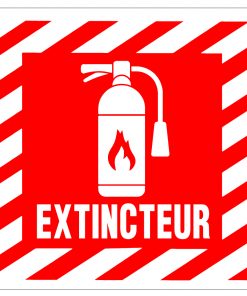 Autocollant Extincteur 4x4 po – Signalisation Incendie Haute Visibilité Réflectif