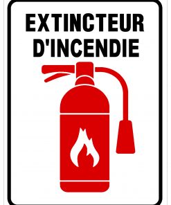 panneau extincteur incendie signalisation rouge pictogramme